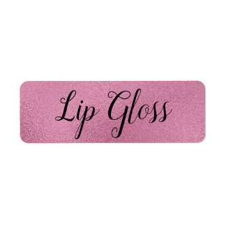 Pink metallic Lipgloss label