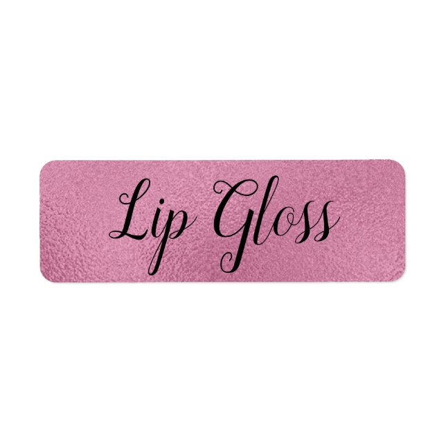 Pink metallic Lipgloss label (Front)