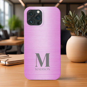 Pink Metallic Personalised iPhone 13 Pro Max Case