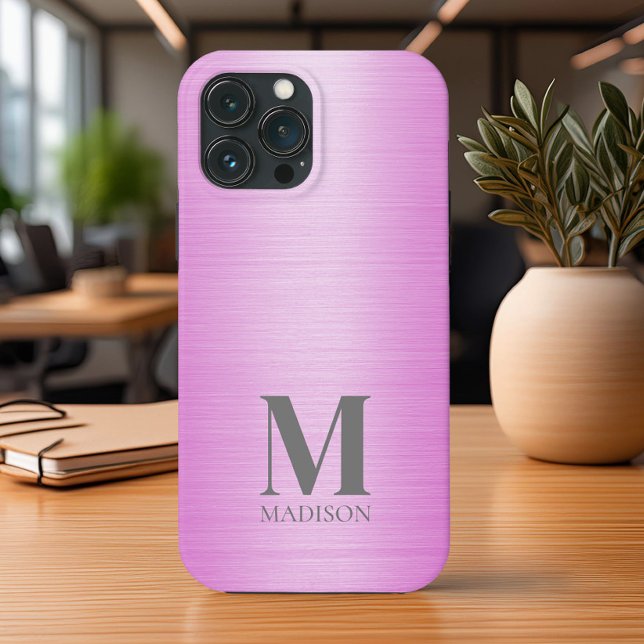 Pink Metallic Personalised Case-Mate iPhone Case (Creator Uploaded)