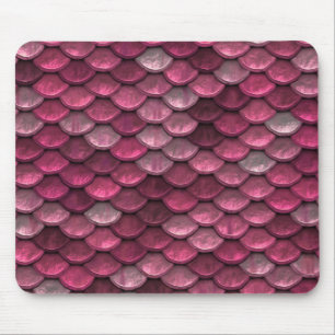 Pink Metallic Scales Texture Mouse Mat