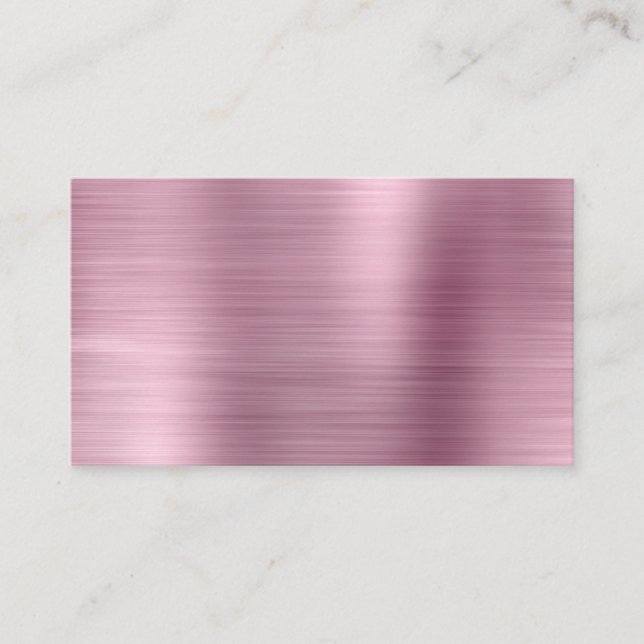 Pink Metallic Shimmer Foil Blank Place Card (Front)