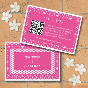PINK MEXICAN PAPEL PICADO ENCLOUSURE CARD