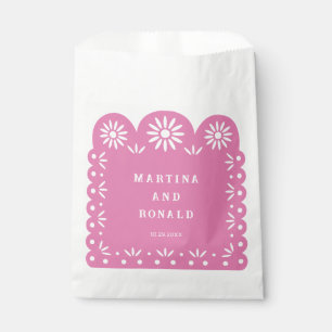 PINK MEXICAN PAPEL PICADO FAVOUR BAGS