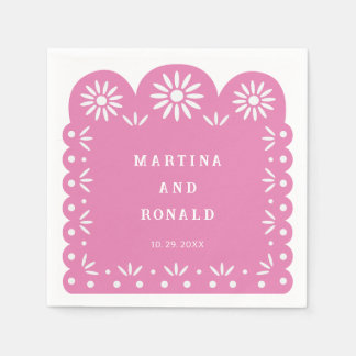 PINK MEXICAN PAPEL PICADO NAPKIN
