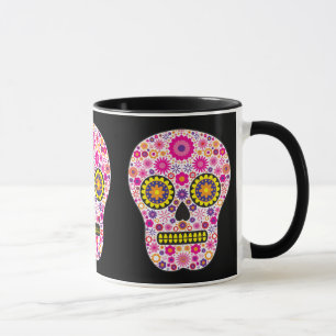 Pink Mexican Sugar Skull Mug