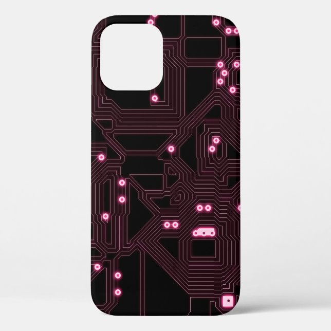 pink micro chip circuit backgroundbackground,3d,ab Case-Mate iPhone case (Back)
