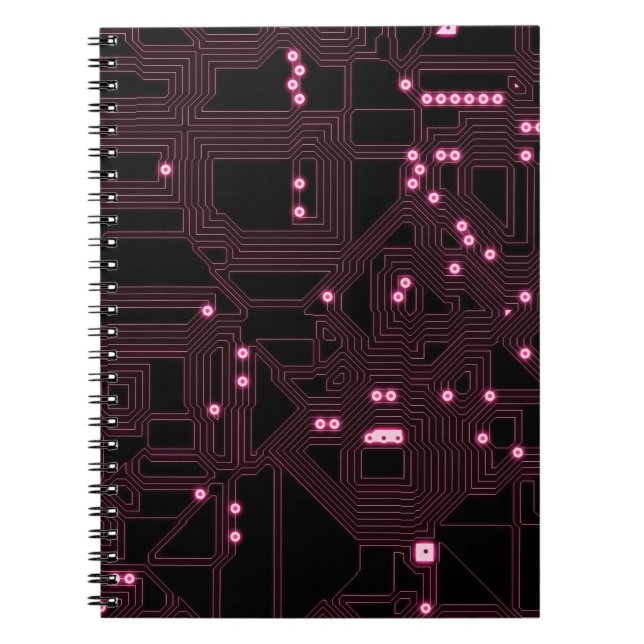 pink micro chip circuit backgroundbackground,3d,ab notebook (Front)