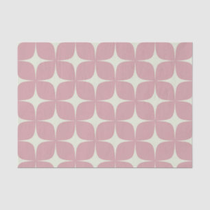 Pink Mid Century Modern Boho Geometric Elegant Tissue Paper