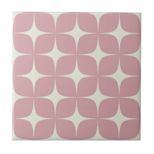 Pink Mid-Century Modern Vintage Geometric Retro Tile