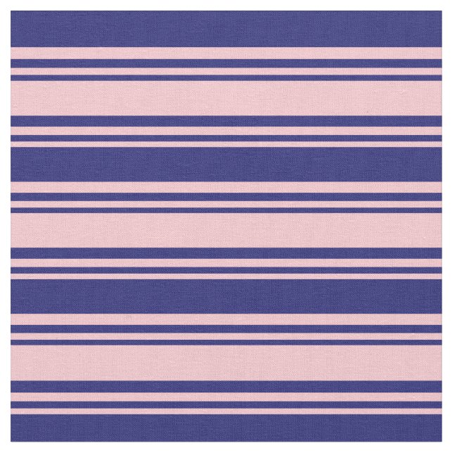 Pink & Midnight Blue Coloured Pattern Fabric (Close Up)