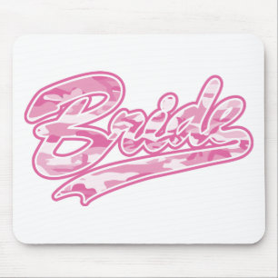 Pink Military Bride Camouflage Mouse Mat