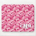 Pink Military Retro Camouflage Stencil Monogram Mouse Mat<br><div class="desc">Bring a tactical and personalised edge to your workspace with this custom camouflage mouse pad. Perfect for gamers, military personnel, and outdoor enthusiasts, this large mousepad features a classic retro camo pattern in pinks and white. The durable, non-slip rubber base and smooth fabric surface provide a superior tracking experience for...</div>