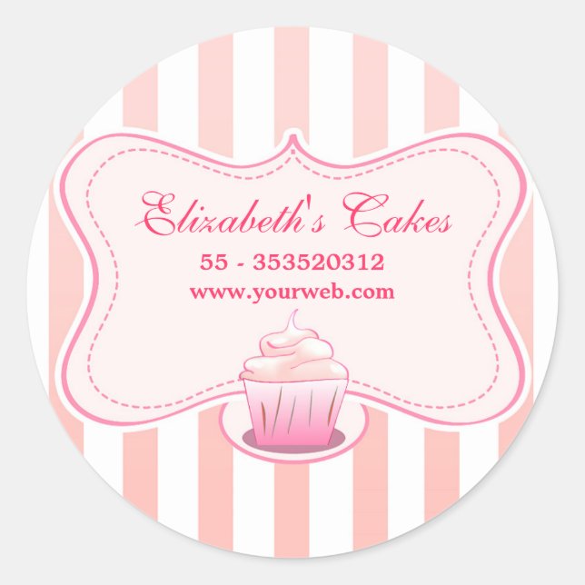 pink milky cupcake stickers (Front)
