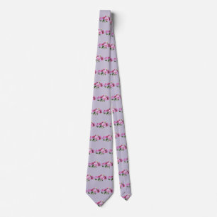 Pink Miniature Roses Tie