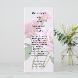 Pink Miniature Roses Wedding Supplies Programme