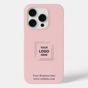 Pink Minimal Corporate Business Logo iPhone Case 