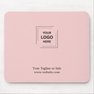 Pink Minimal Corporate Business Logo Mouse Pad