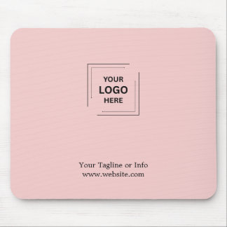 Pink Minimal Corporate Business Logo Mouse Pad