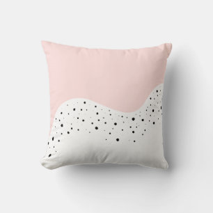 Pink minimal design with dots cushion