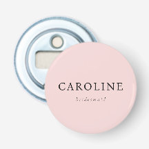 Pink Minimalist Bridesmaid Custom Name