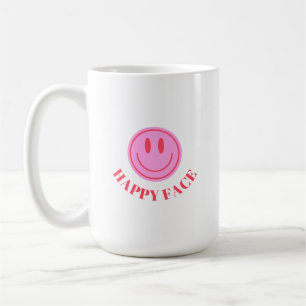 Pink Minimalist Emoji Mug Design