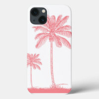 Pink Minimalist Palm Tree Phone Case iPhone /iPad