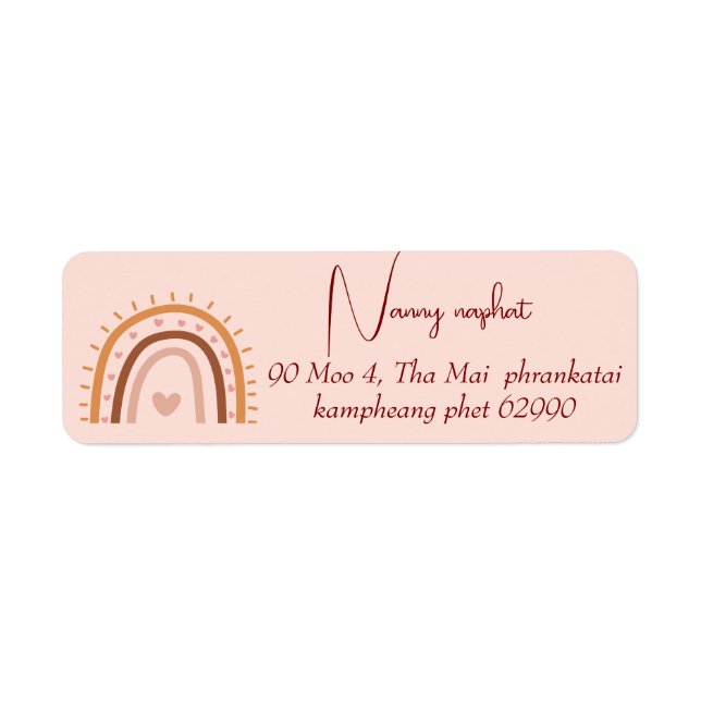 Pink minimalist rainbow (Front)