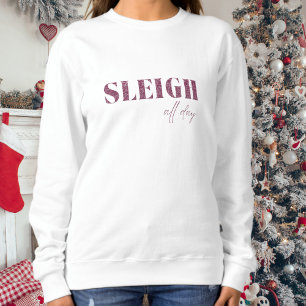 Pink Minimalist Sleigh All Day Sweatshirt