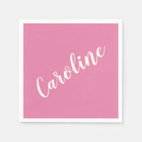 Pink Minimalist Typography Personalised Name
