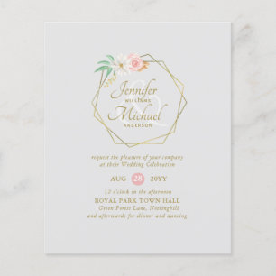 Pink Mint Floral Bridal Shower by Mail or Wedding