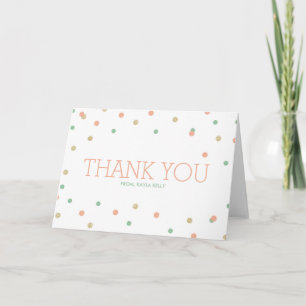 Pink & Mint Thank You Cards