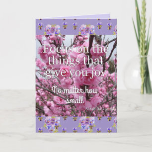 Pink Miracle of Love Flower Floral Photo art Card