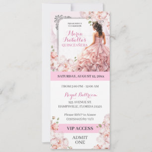 Pink Mis Quinceanera VIP Access  Invitation