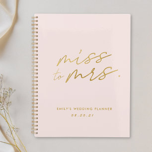 Pink Miss to Mrs. Personalised Bridal Wedding Planner