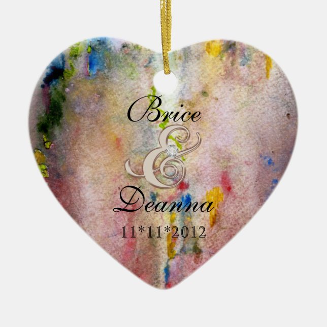 Pink Mist Champagne Wedding Favor Ornament (Front)