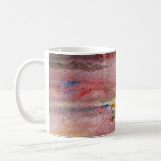 Pink Mist Design Monogram Mug (Left)