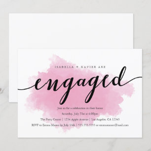 Pink Mist   Engagement Party Invitation