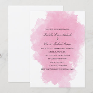 Pink Mist   Wedding Invitation