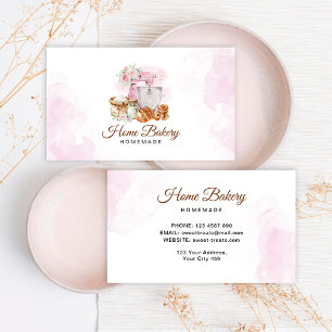 Pink Mixer Sourdough Loaf Bakery Business Card
