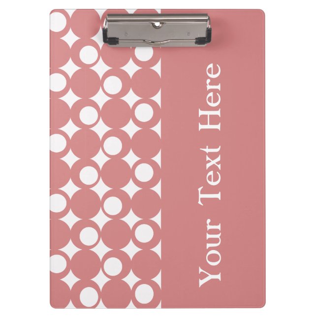 Pink Mod Ball Design with custom text Clipboard (Front)
