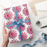 Pink MOD Daisy Flower Spring Summer Garden Wedding Wrapping Paper<br><div class="desc">This wonderful blossom is right out of the 60s because it is an enamel flower pin from my own collection. They are far too wonderful to just keep in my jewellery box so I'm sharing them with everyone on all kinds of wonderful items. This wrapping paper will wrap around your...</div>