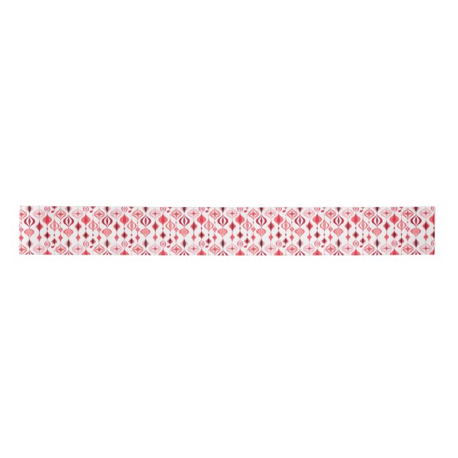 Pink MOD Mid Century Modern Christmas Satin Ribbon (Front)