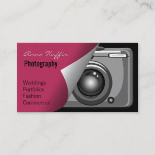 pink Mod Photoraphy, camera Business Card