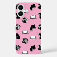 Pink Modern Bookish Bibliophile Book Pattern