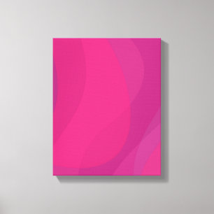 Pink, modern, cool, trendy urban wavy illustration canvas print