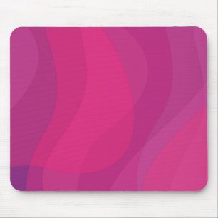 Pink, modern, cool, trendy urban wavy illustration mouse mat