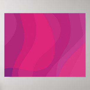 Pink, modern, cool, trendy urban wavy illustration poster