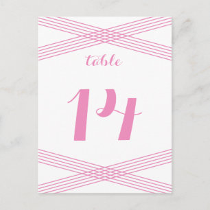 Pink Modern Deco Table Postcard
