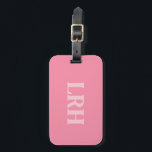 Pink Modern Double Layer Simple Initial Monogram  Luggage Tag<br><div class="desc">ravel is already chaotic enough — your luggage tag shouldn’t be. This modern monogram tag brings a bold, clean look to your suitcase while still giving main-character energy. The design features a classic serif initial with a soft shadow layer, all in a bright modern pink color palette that stands out...</div>